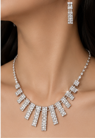 Parure 4 Pièces Zircon Dorée