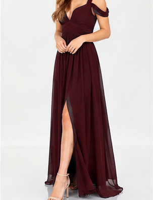 Robe Longue Plissée Style Grec Élégante